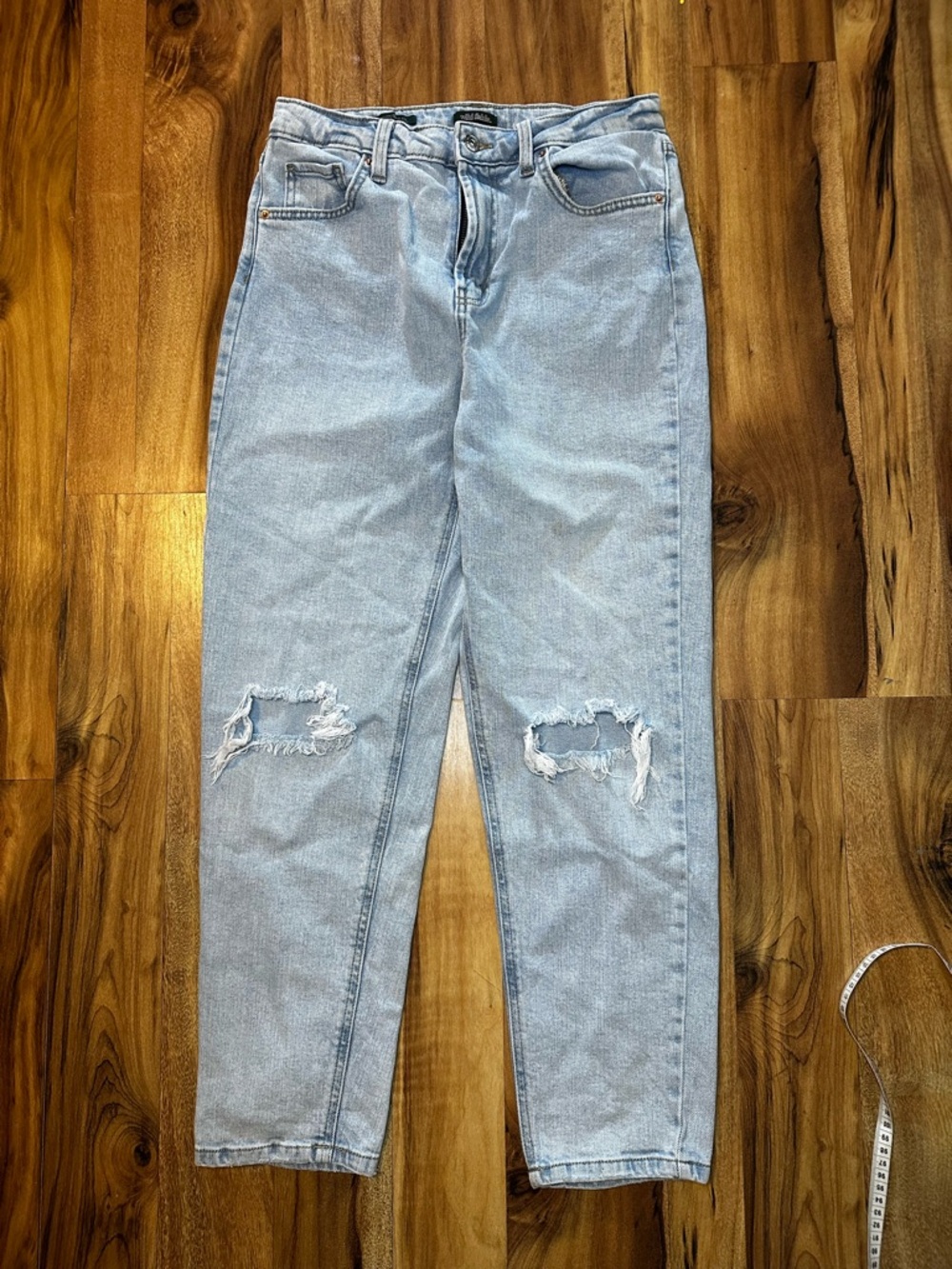 Wild Fable Jeans Womens 6 High Rise Straight Leg Light Wash Distressed Denim